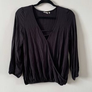 lNWOT Good Luck Gem Surplice Neck Tee